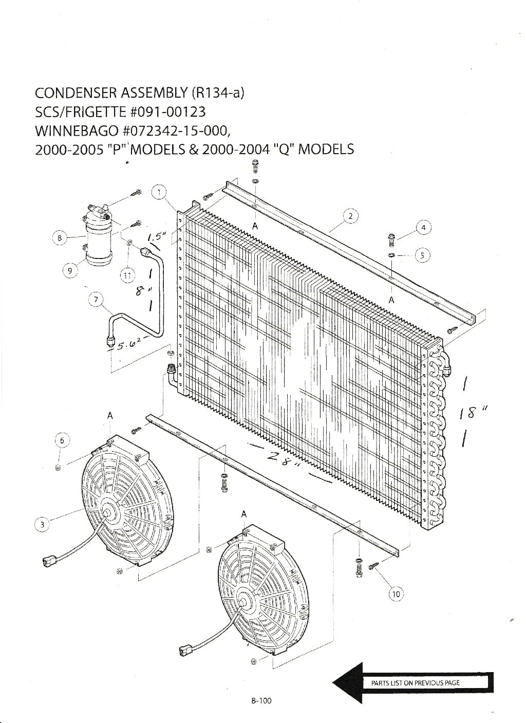09100123SS Comfort Air Inc. RV HVAC Parts