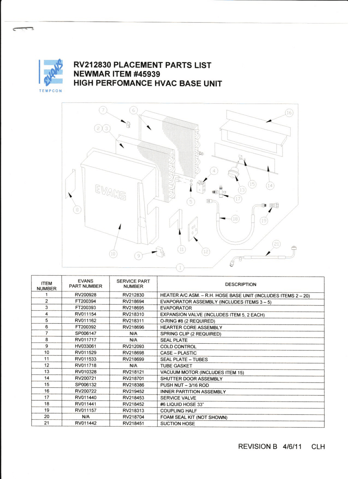 RV212830SS Comfort Air Inc. RV HVAC Parts