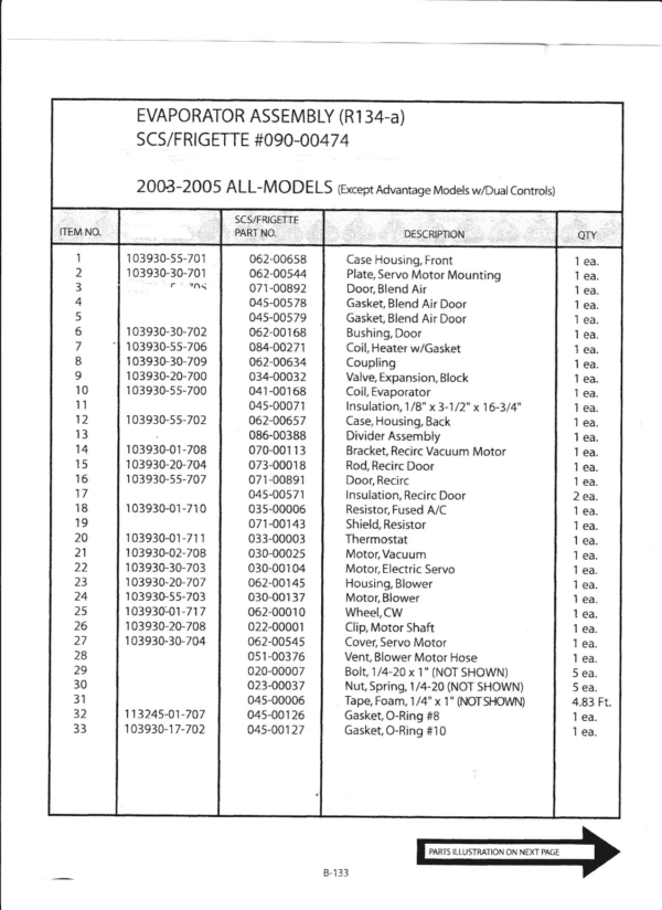 SCS Evaporator Assembly 09000474 Comfort Air Inc. RV HVAC Parts