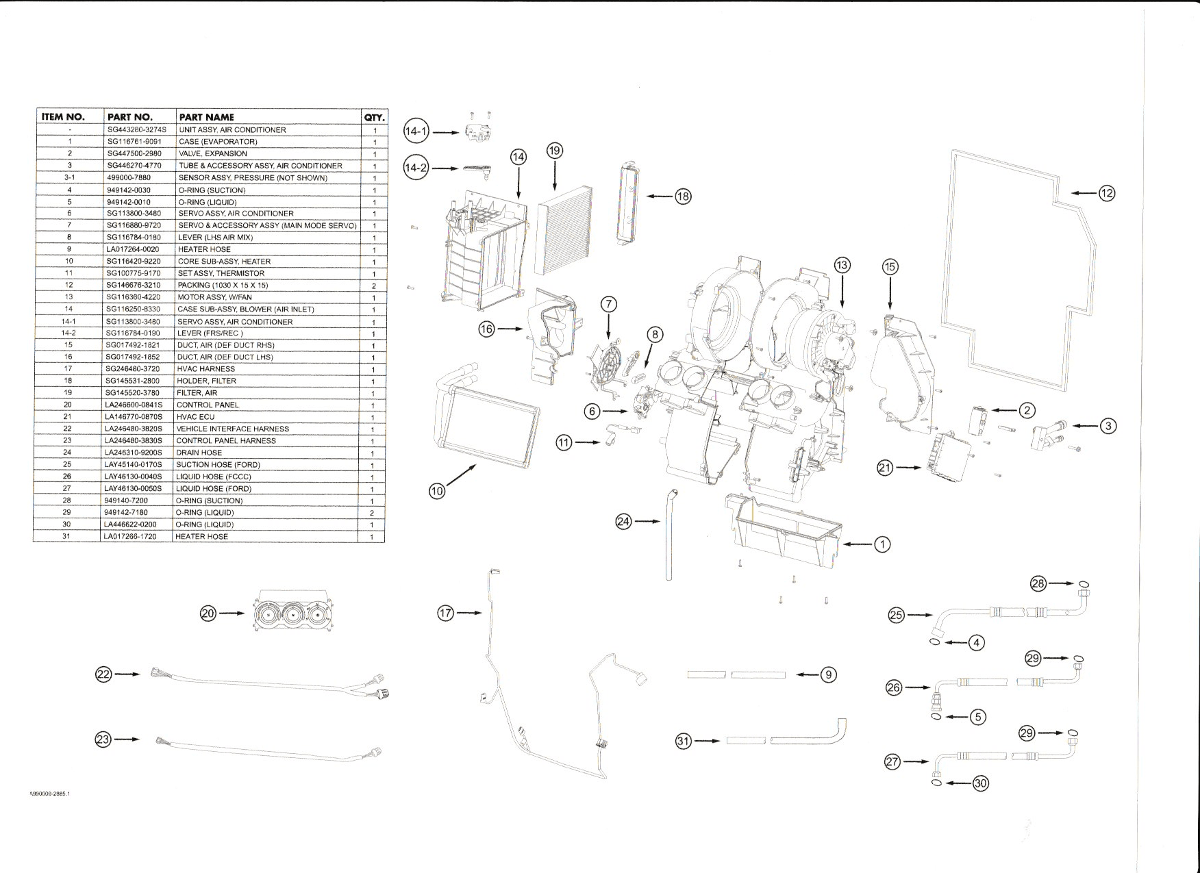 Denso Unit Assembly Spec Sheet Comfort Air Inc. RV HVAC Parts