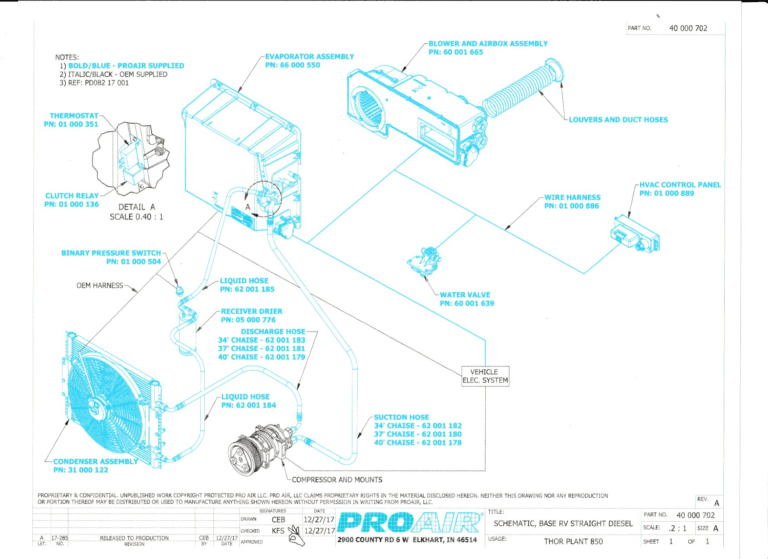 ProAir Spec Sheet 40000702, 66000510 & 66000550 Comfort Air Inc